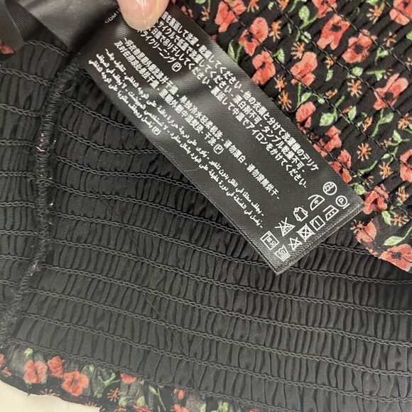 C Meo Collective Dress S ditzy Floral Longevity Smocked Sheer Grunge Whimsigoth - Picture 16 of 16